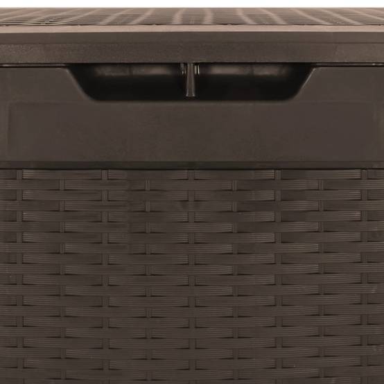 Boîte de stockage de jardin marron 119 x 48 x 60 cm polypropylène - Image 6