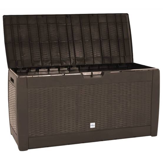 Boîte de stockage de jardin marron 119 x 48 x 60 cm polypropylène - Image 4