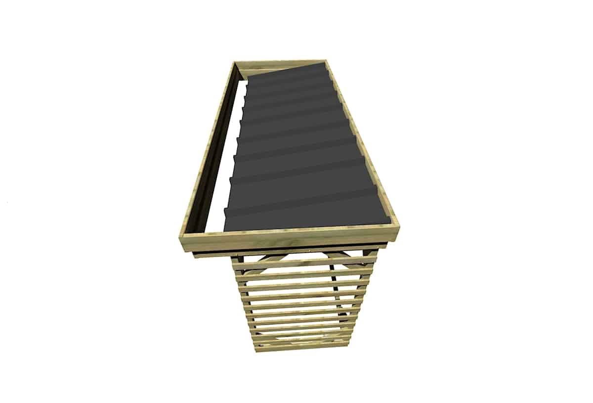Sans Marque - ABRI Bûches en Bois - 4,1m2 - 3,15x1,31m - Pin Sylvestre traité Autoclave - Surface Int : 2,8m2 / 4 stères / Abri Français - Imagen 5