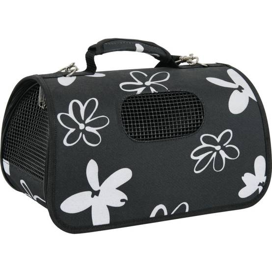 Zolux - Panier de transport Flower L couleur noir pour chat ou chien. max 8 kg - Imagen 2