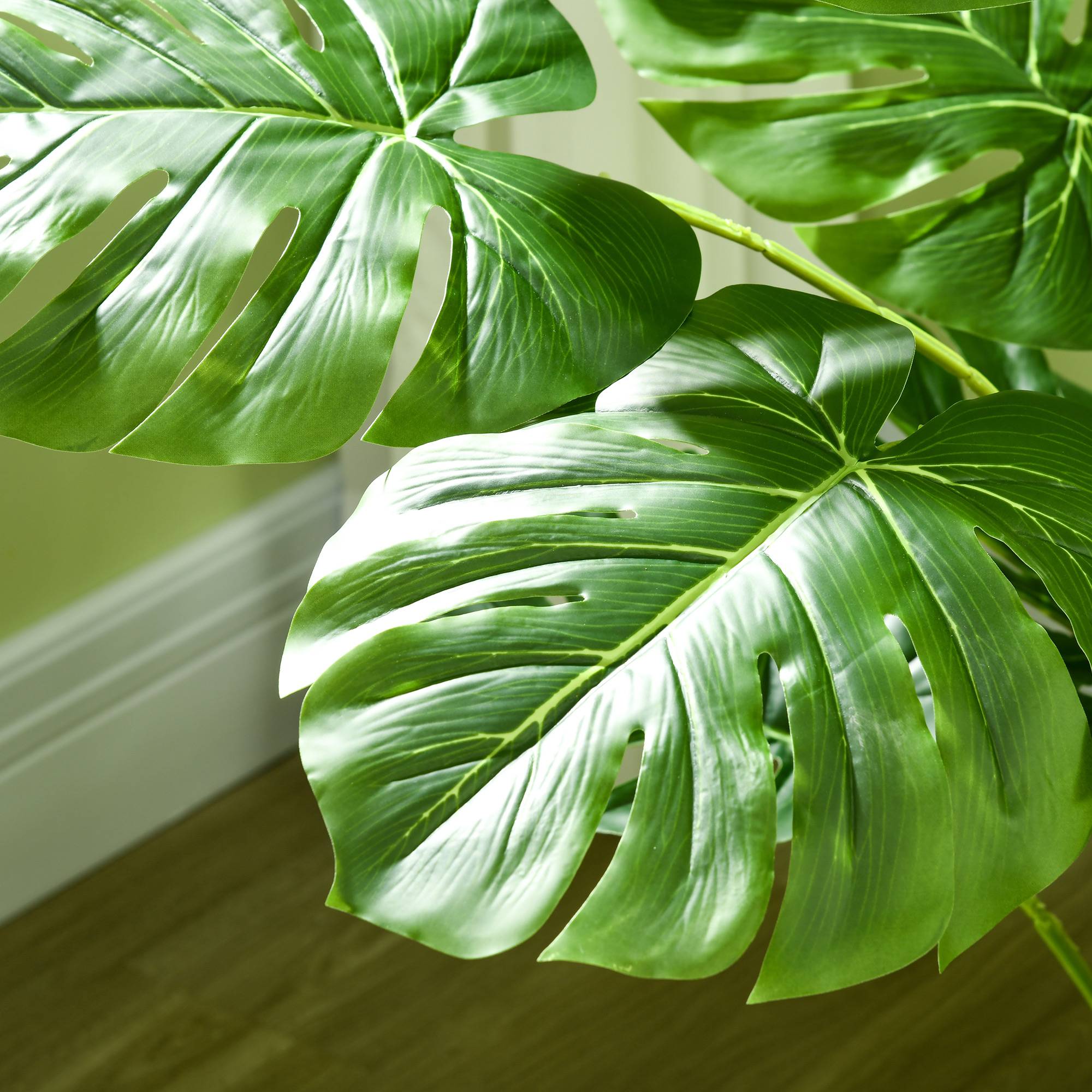 Plante Artificielle Monstera Plastique Intérieur Sans Entretien 120cm Vert - ComfortXL Outdoor Living - Image 10
