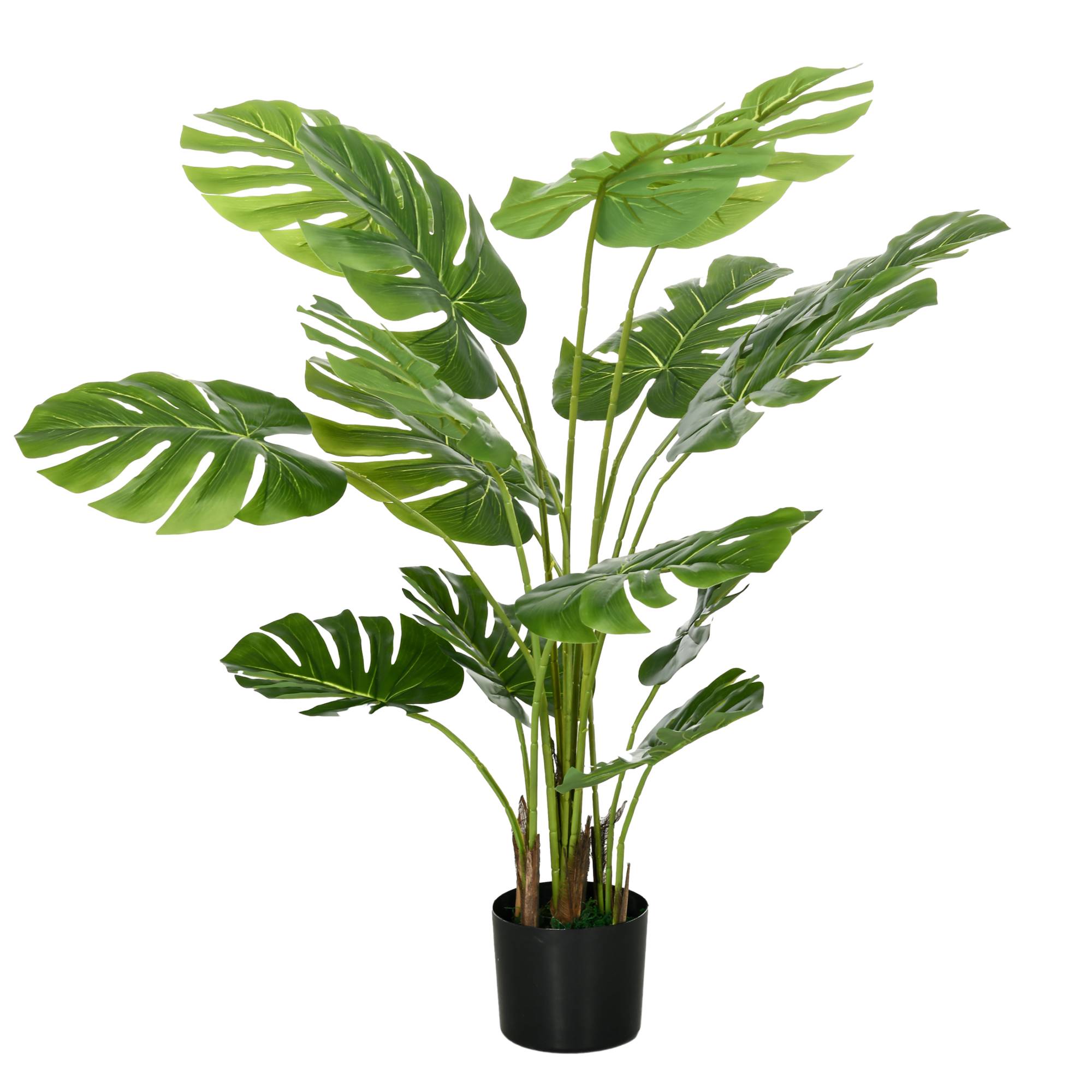 Plante Artificielle Monstera Plastique Intérieur Sans Entretien 120cm Vert - ComfortXL Outdoor Living - Image 2