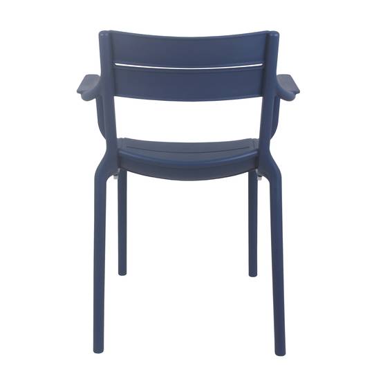 Oviala - Lot de 4 fauteuils de terrasse en plastique bleu pacific Paname - Oviala - Imagen 4