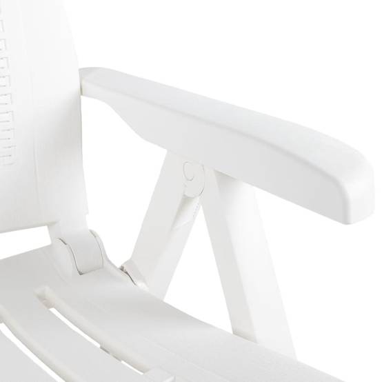 Vidaxl - Chaises pliantes inclinables, lot de 2, en plastique blanc vidaXL 48760 - Imagen 4
