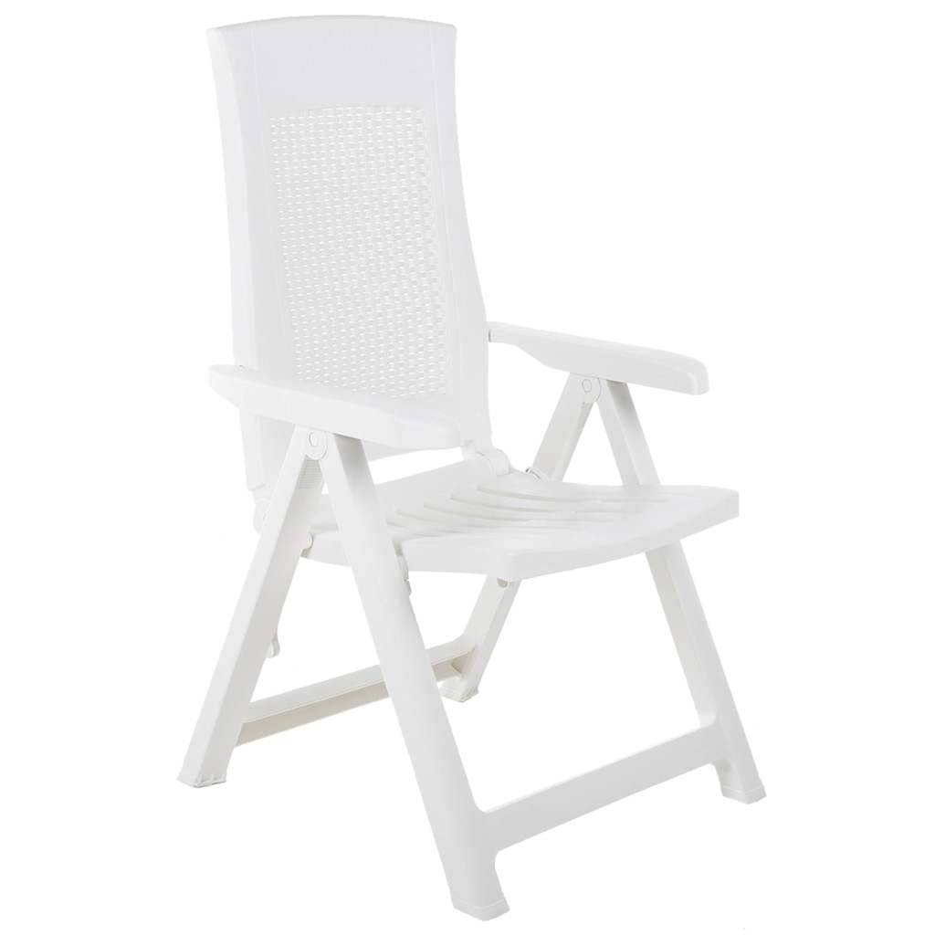 Vidaxl - Chaises pliantes inclinables, lot de 2, en plastique blanc vidaXL 48760 - Imagen 2