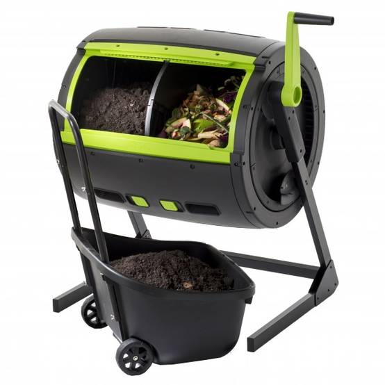 Composteur Rotatif à Double Cellules 245 litres + Chariot - Image 1