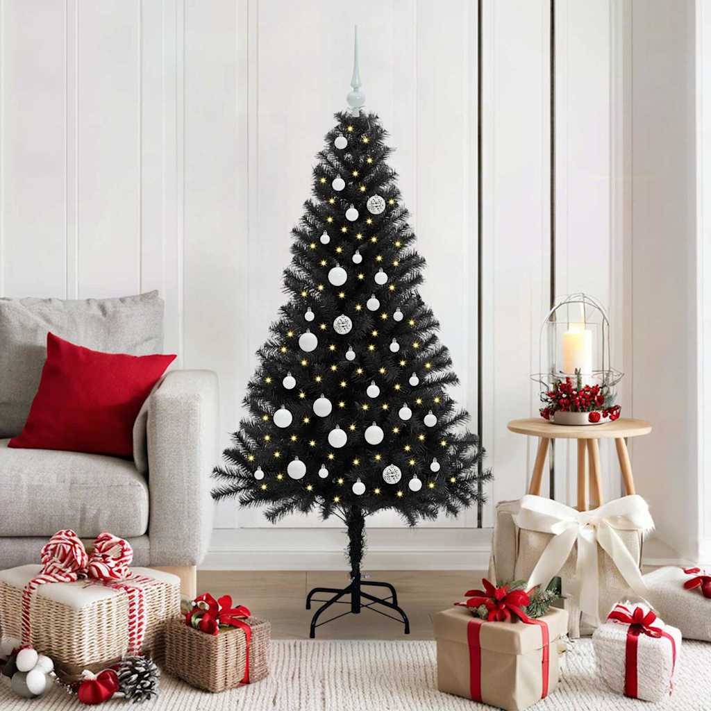 Vidaxl - Sapin de Noël Noir 150 cm PVC vidaXL 3396468 - Image 1