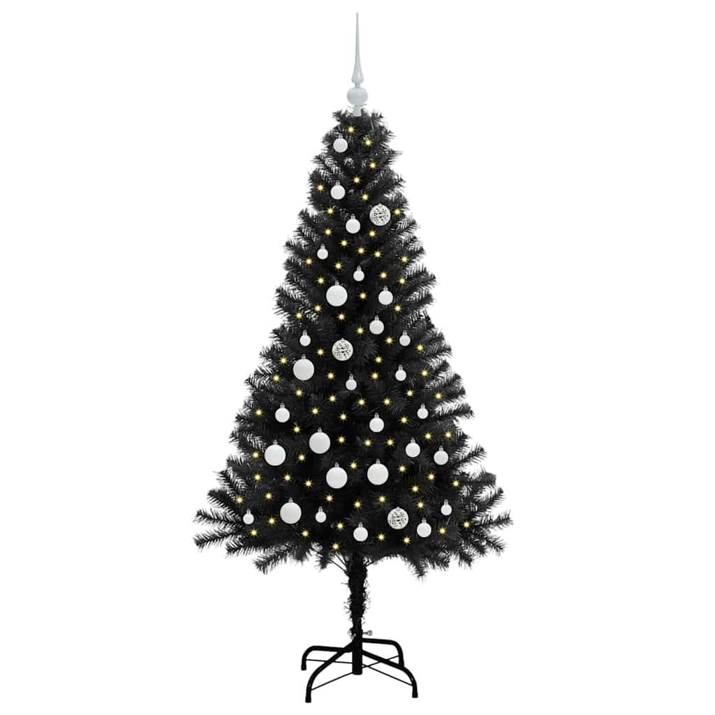 Vidaxl - Sapin de Noël Noir 150 cm PVC vidaXL 3396468 - Image 4