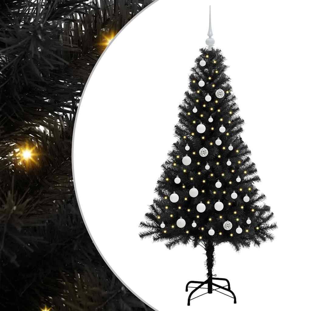 Vidaxl - Sapin de Noël Noir 150 cm PVC vidaXL 3396468 - Image 2