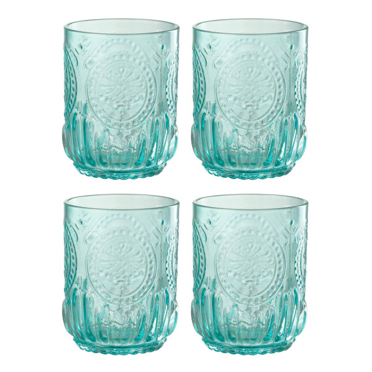 Lot de 4 Verres Design "Maya" 32cl Turquoise - Image 1