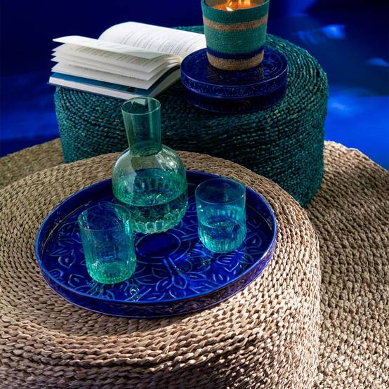 Lot de 4 Verres Design "Maya" 32cl Turquoise - Image 2