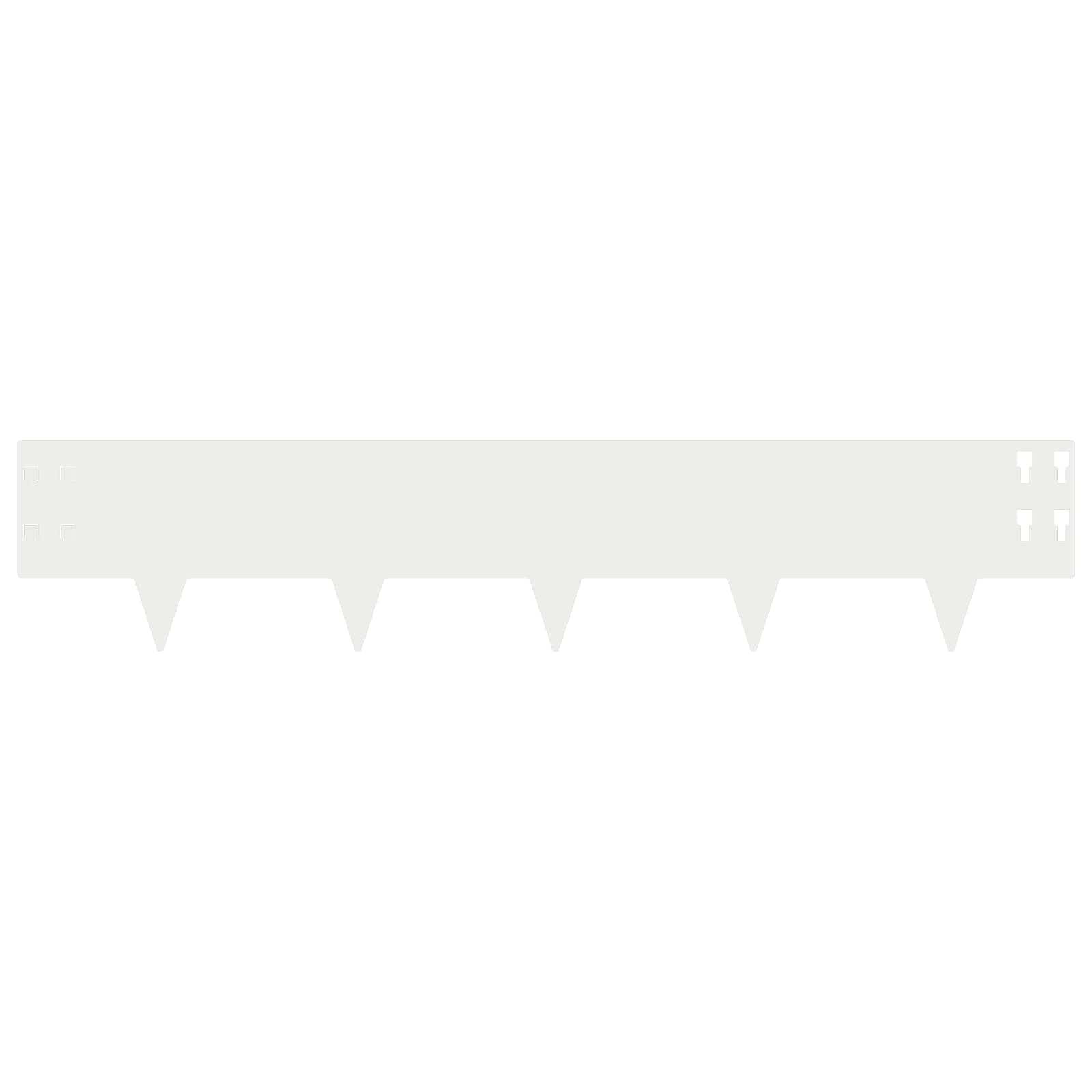 Bordure de pelouse acier aménagement jardin séparation nette 30 pcs 100x20 cm Blanc - ComfortXL Outdoor Living - Image 5