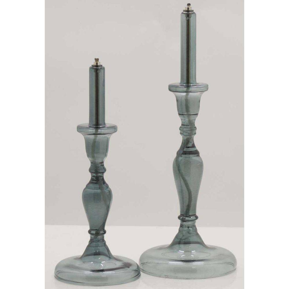 Bazardeluxe - Lampe à huile en verre smoké Candle avec huile de paraffine offerte 12 x 31.5 cm - Imagen 3