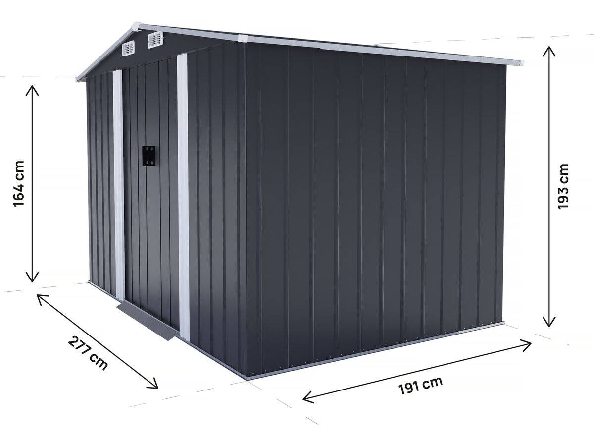 Abri De Jardin Métal "boston" - 5,29 M² (4,76 M2 Au Sol)- Gris -habitat Et Jardin - Image 3