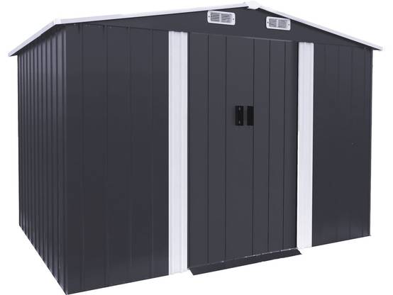 Abri De Jardin Métal "boston" - 5,29 M² (4,76 M2 Au Sol)- Gris -habitat Et Jardin - Image 1