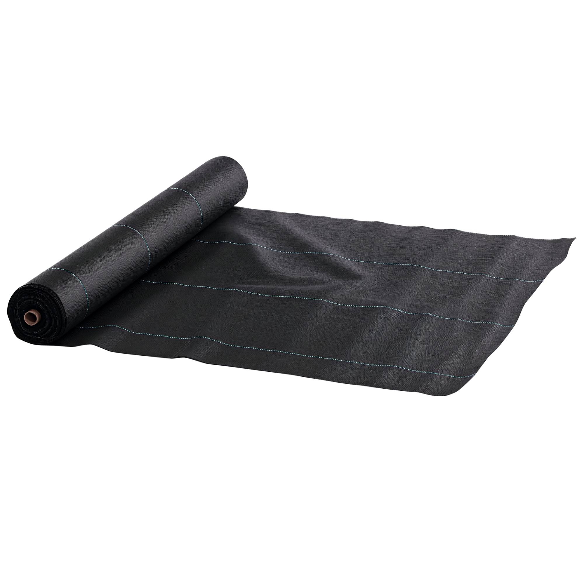ComfortXL - Toile de paillage en polypropylène noir 100 x 1 m 60 g/m² pour potager et jardin contre les mauvaises herbes - Image 2