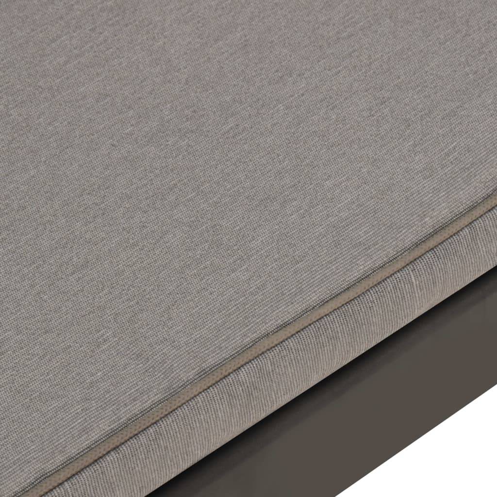 Maison Chic - Banc de salon de jardin | Banquette De Jardin | Banc Extérieur avec coussin Plastique Gris Maison Chic - Image 5
