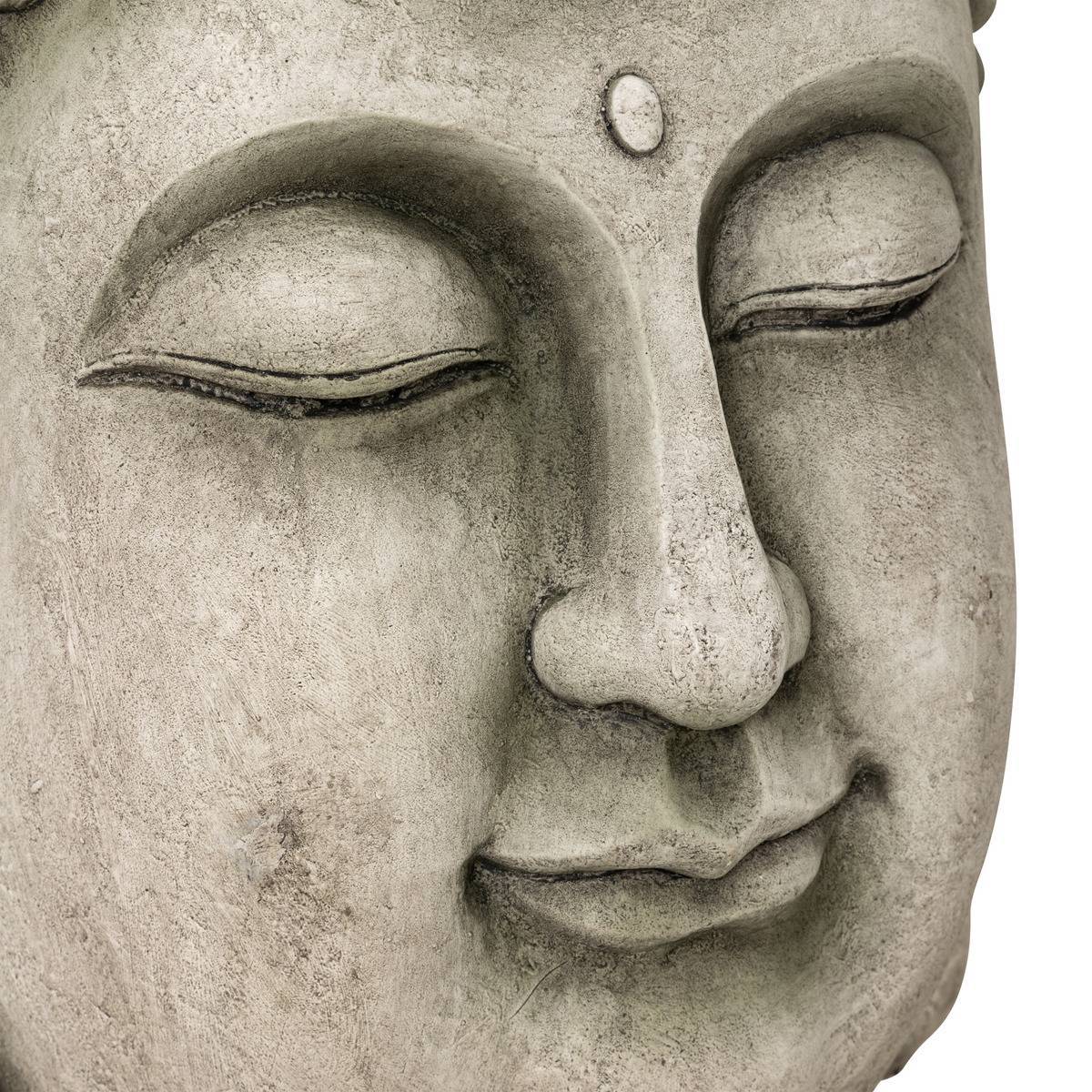 Atmosphera - Tête Bouddha déco extérieur H.60cm magnésie gris - Atmosphera Créateur d'intérieur - Image 3