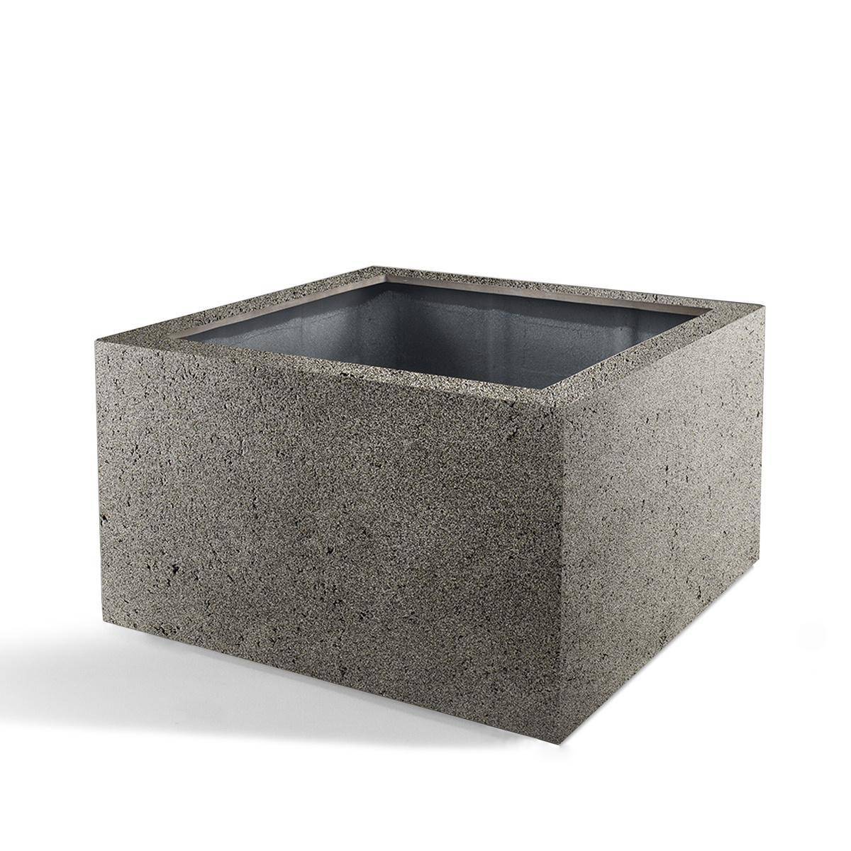 Pot Cube Bas Grigio 60 cm- La Green Touch