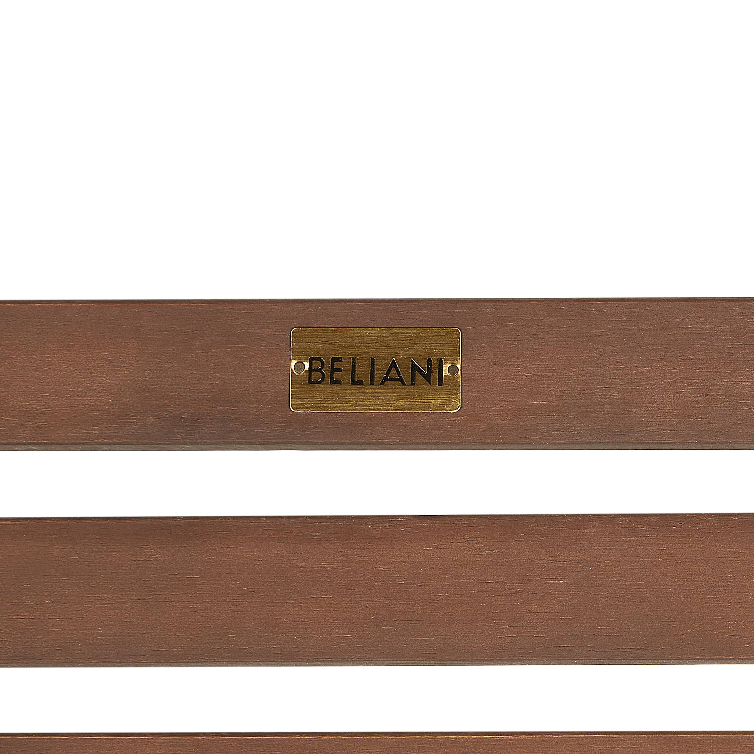 Beliani - Chaise Longue à Bascule Bois Foncé en Bois d'Acacia Patio Terrasse Jardin à Lattes - Imagen 10