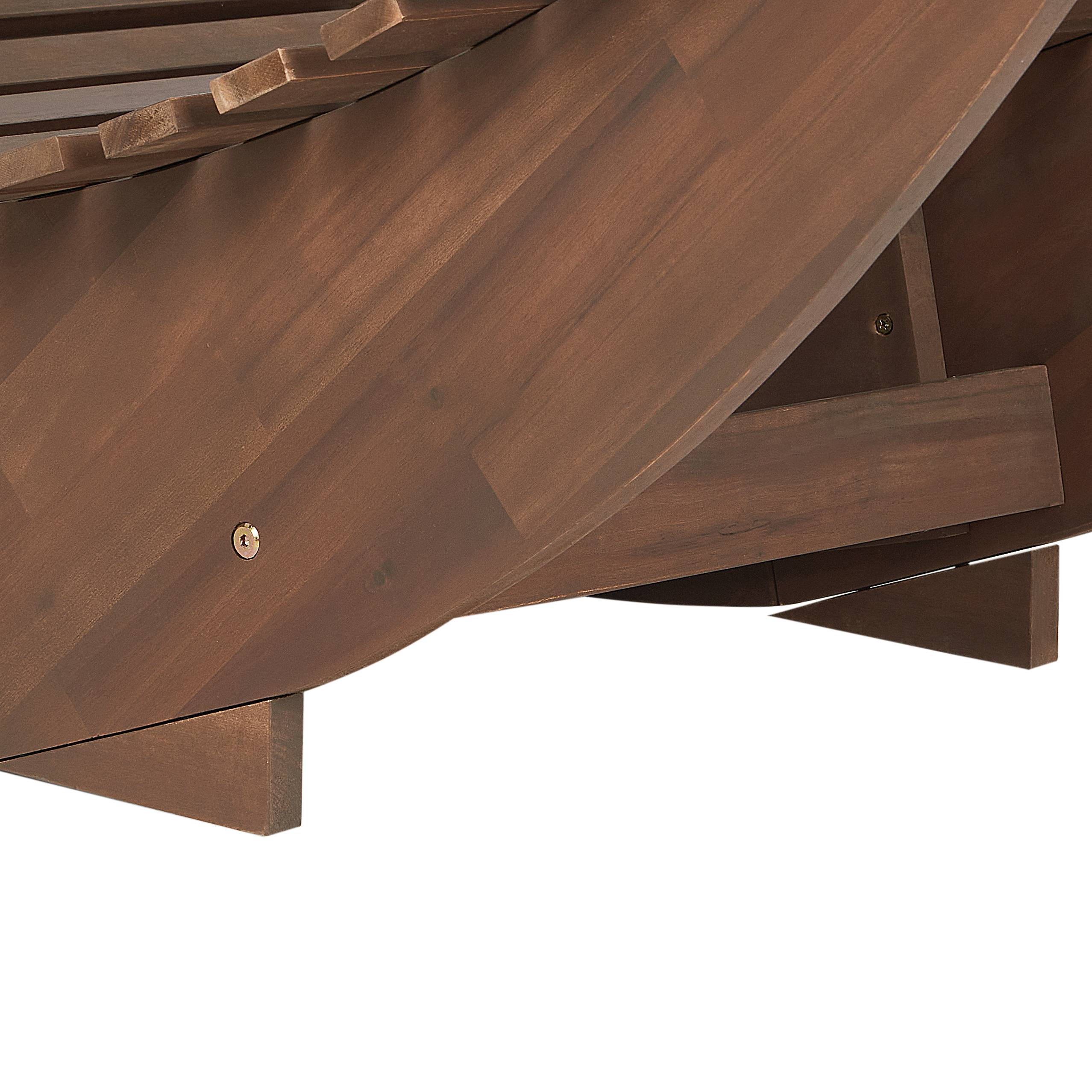 Beliani - Chaise Longue à Bascule Bois Foncé en Bois d'Acacia Patio Terrasse Jardin à Lattes - Imagen 9