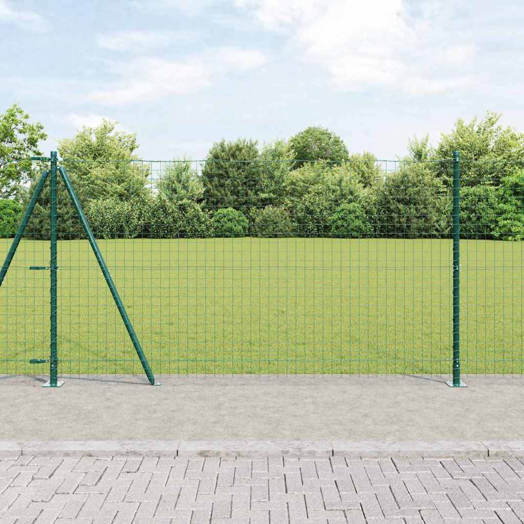 Poteau clôture acier galvanisé vert 150 x 3.2 cm - PANGIVO - Image 1