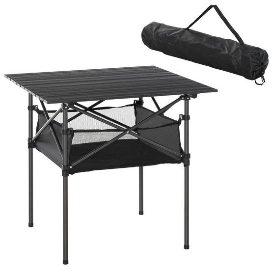 PANGIVO - Table de camping pliante aluminium noir 70 x 70 x 69 cm - PANGIVO - Image 1
