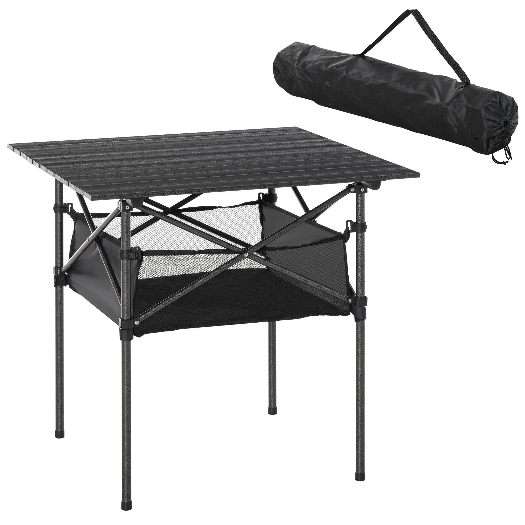 PANGIVO - Table de camping pliante aluminium noir 70 x 70 x 69 cm - PANGIVO - Image 1