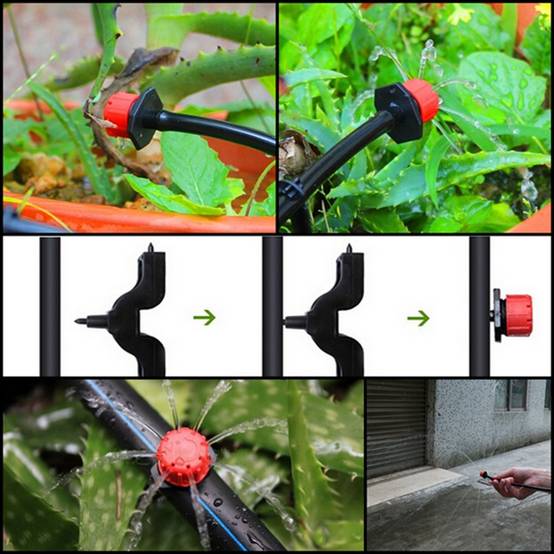Arrosage automatique,Kit de 100 Goutteurs d'Irrigation Réglables - Buses de Micro-Drip pour Système d'Irrigation Goutte à Goutte-Lytech - Image 7