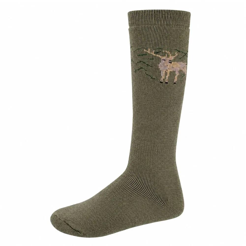 Lot de 2 paires chaussettes chasse kaki motif canard / cerf Taille 43 - 46 - Image 9
