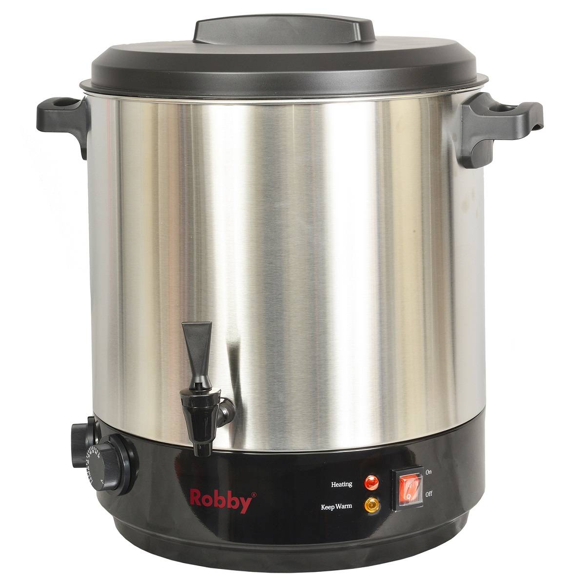 Robby - Stérilisateur de bocaux électrique cuve inox avec robinet et minuteur 31l 2100w STERI PRO INOX XL Robby
