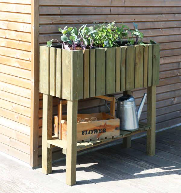 Jardipolys - Carré potager VERTIKAL SURÉLEVÉ - 79 x 29 x 79 cm - 3 bacs plastiques noirs Jardipolys - Imagen 1