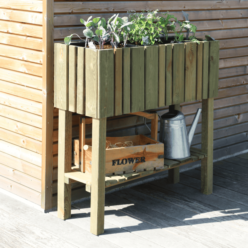 Jardipolys - Carré potager VERTIKAL SURÉLEVÉ - 79 x 29 x 79 cm - 3 bacs plastiques noirs Jardipolys - Imagen 2