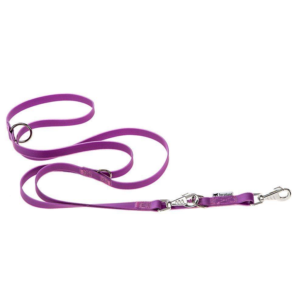 Ferplast - Laisse de Dressage pour Chiens EVOLUTION GA25/200 Hypoallergénique, Lavable, Poignée rembourrée, Violet