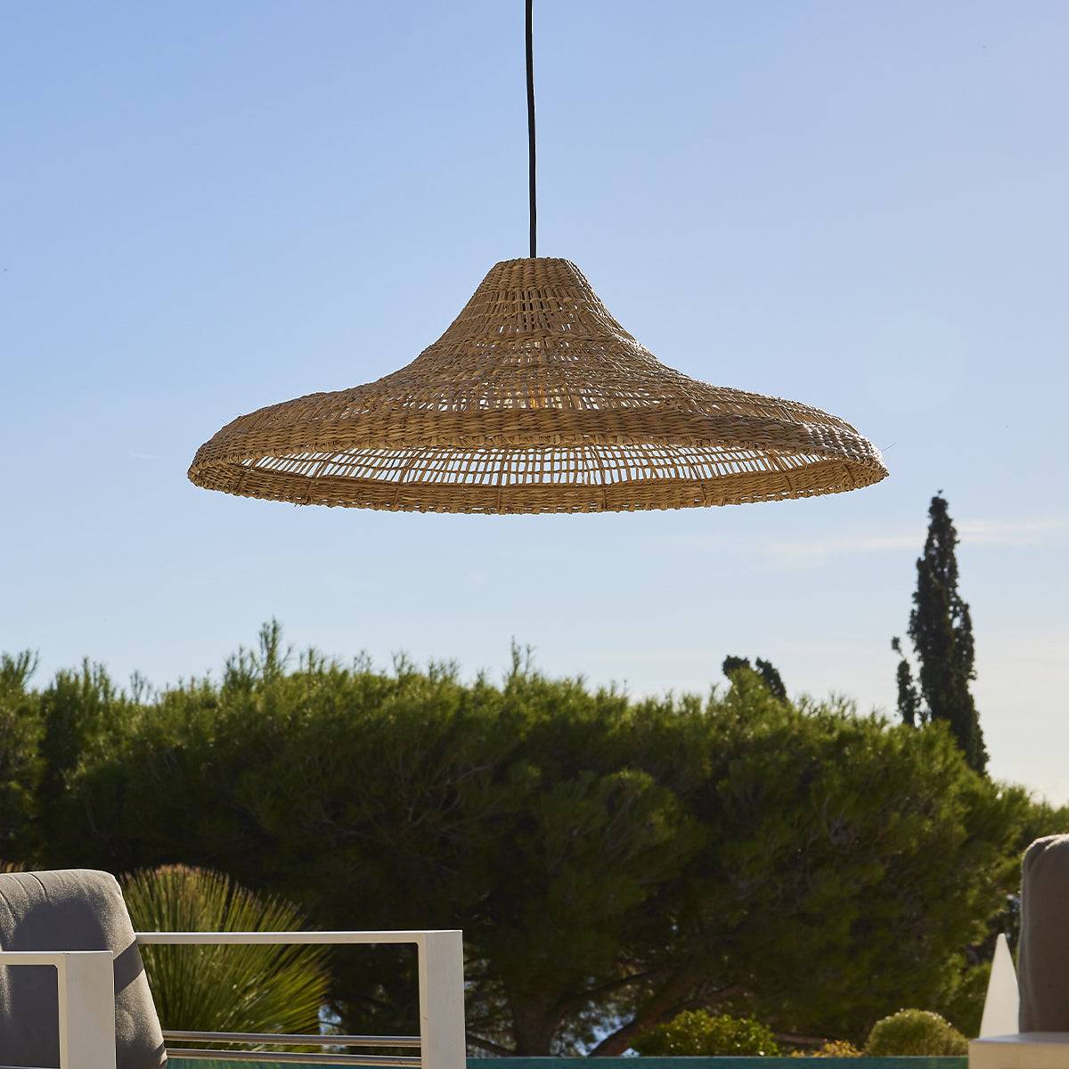 Lumisky - Suspension Extérieure Herbe Marine Beige D70cm Câble 5m - Image 4