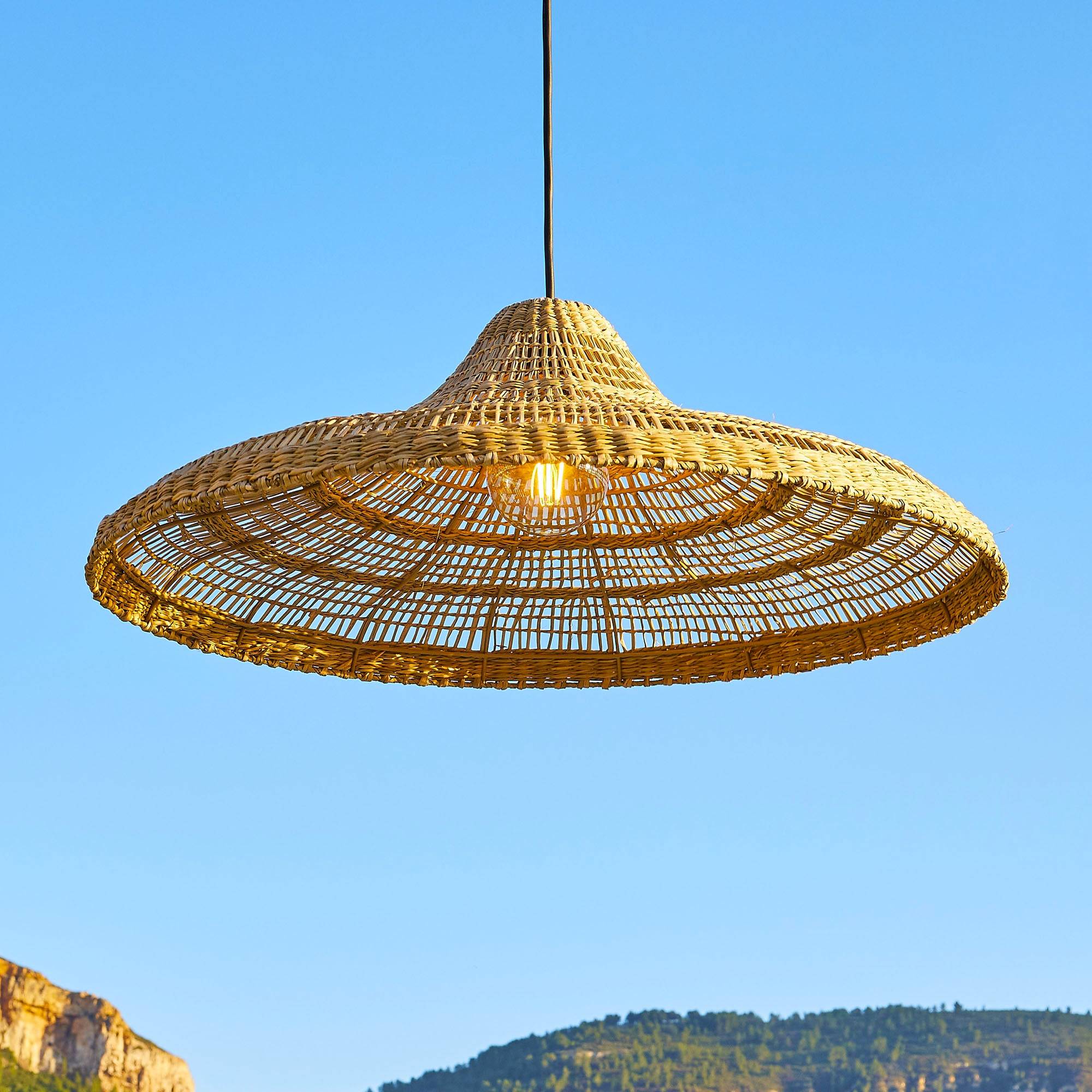 Lumisky - Suspension Extérieure Herbe Marine Beige D70cm Câble 5m - Image 2