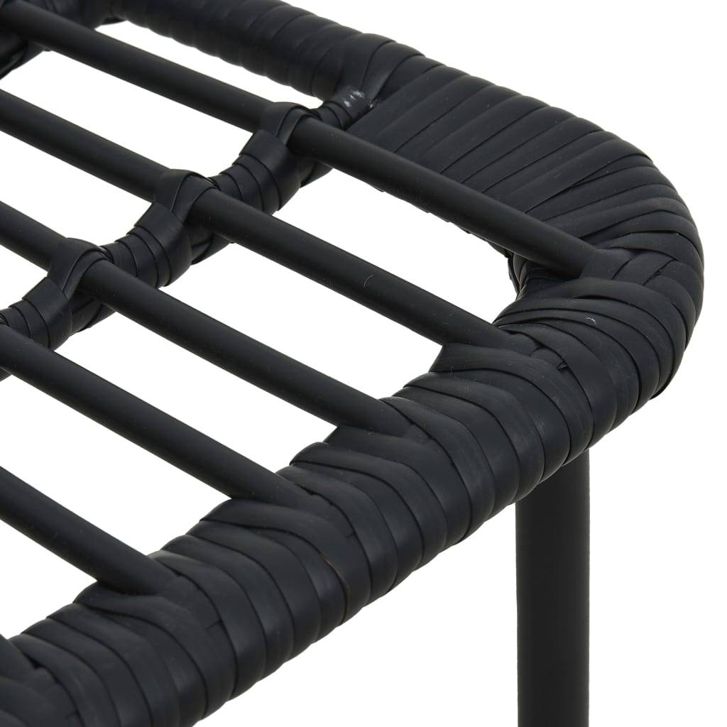 Lot de 2 Chaises de jardin | Chaise d'extérieur Résine tressée Noir - Image 7