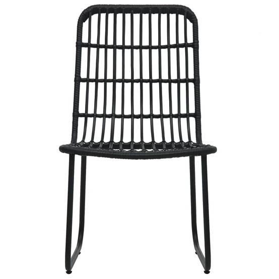 Lot de 2 Chaises de jardin | Chaise d'extérieur Résine tressée Noir - Image 3