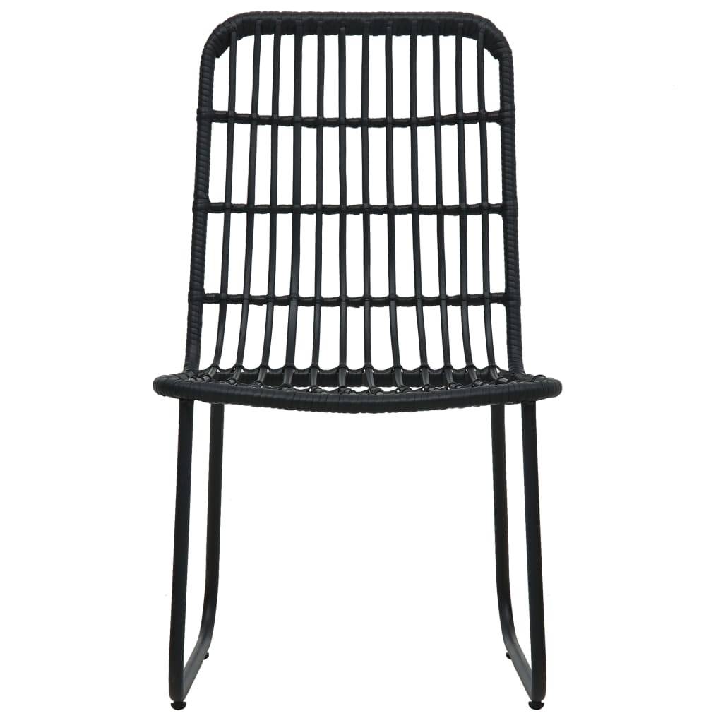 Lot de 2 Chaises de jardin | Chaise d'extérieur Résine tressée Noir - Image 3