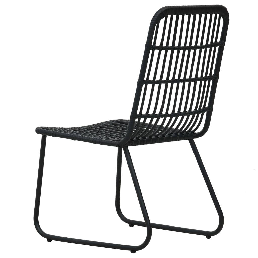 Lot de 2 Chaises de jardin | Chaise d'extérieur Résine tressée Noir - Image 5