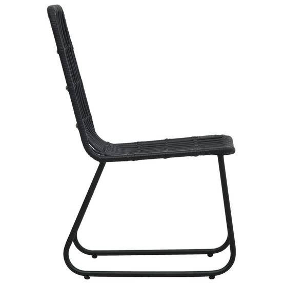 Lot de 2 Chaises de jardin | Chaise d'extérieur Résine tressée Noir - Image 4