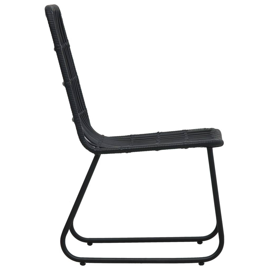 Lot de 2 Chaises de jardin | Chaise d'extérieur Résine tressée Noir - Image 4