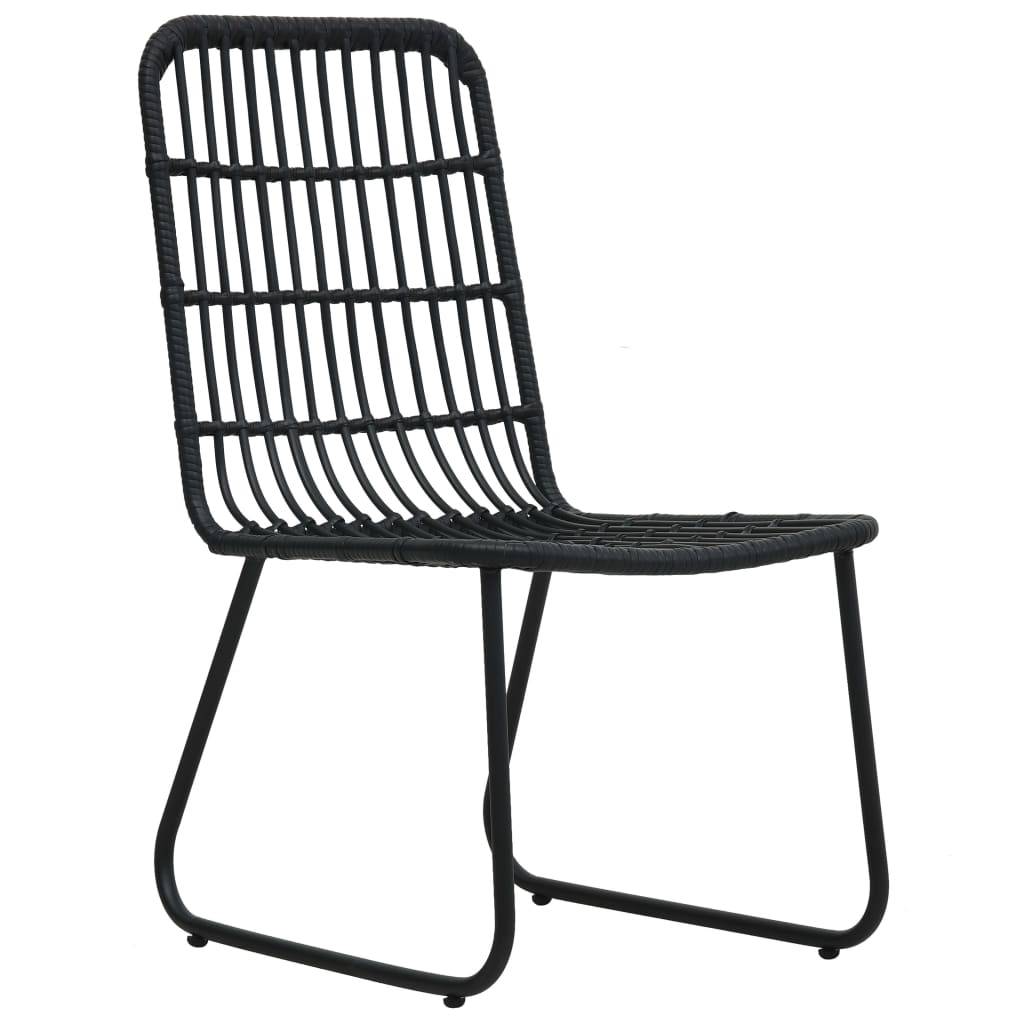 Lot de 2 Chaises de jardin | Chaise d'extérieur Résine tressée Noir - Image 1