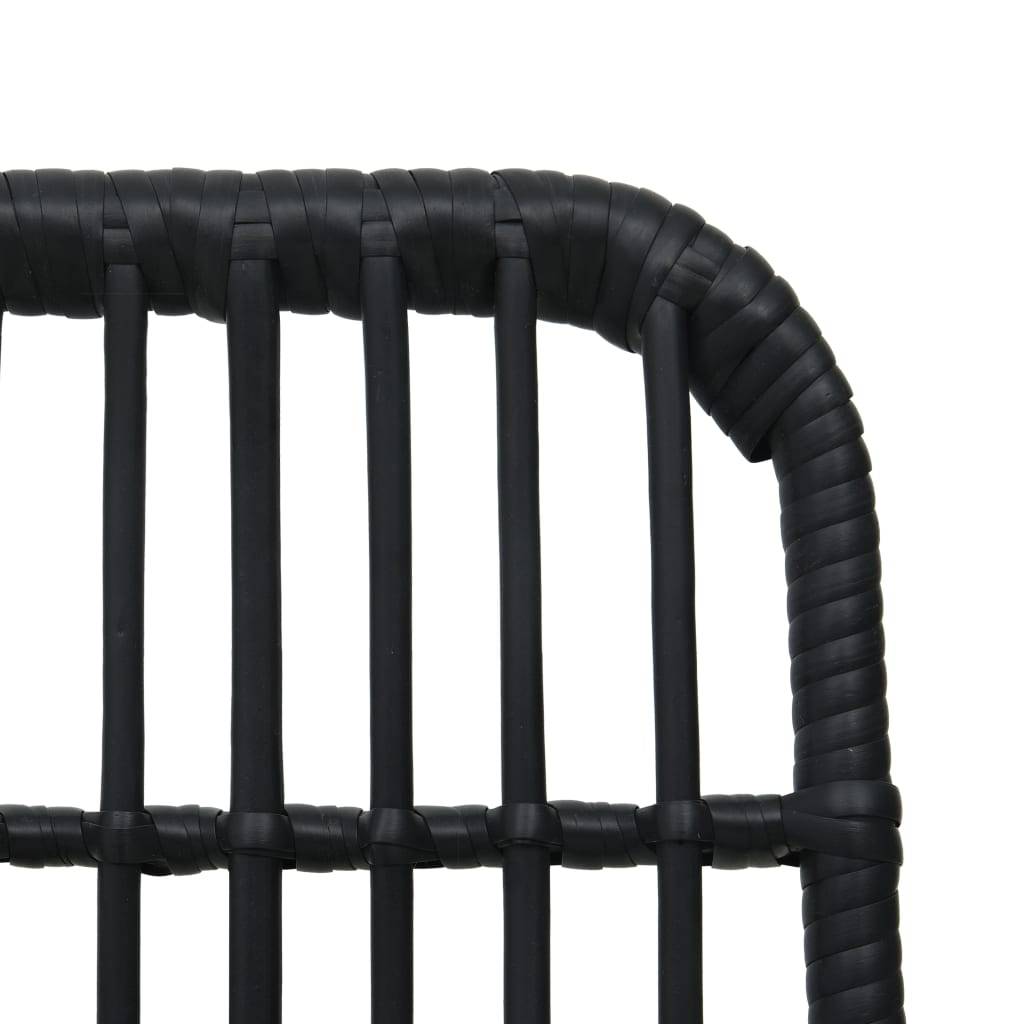 Lot de 2 Chaises de jardin | Chaise d'extérieur Résine tressée Noir - Image 6