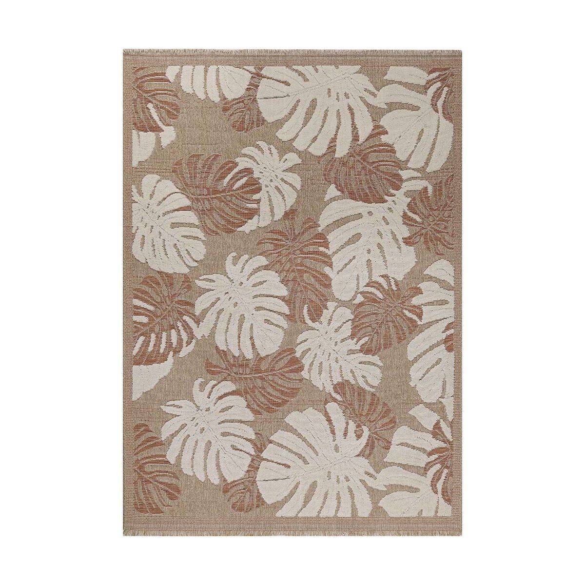 Jardindeco - Tapis intérieur extérieur aspect jute terracotta Tijuana 9062 90 x 67 cm - Imagen 1
