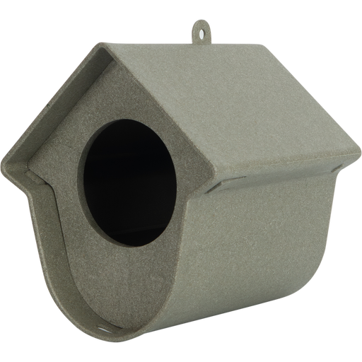 Mangeoire  pour oiseaux - cork à accrocher et pour boules de graisse EVIE 13.5x15x17cm gris - SF