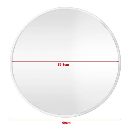 Helloshop26 - Miroir mural rond 60 cm blanc mat - Imagen 3