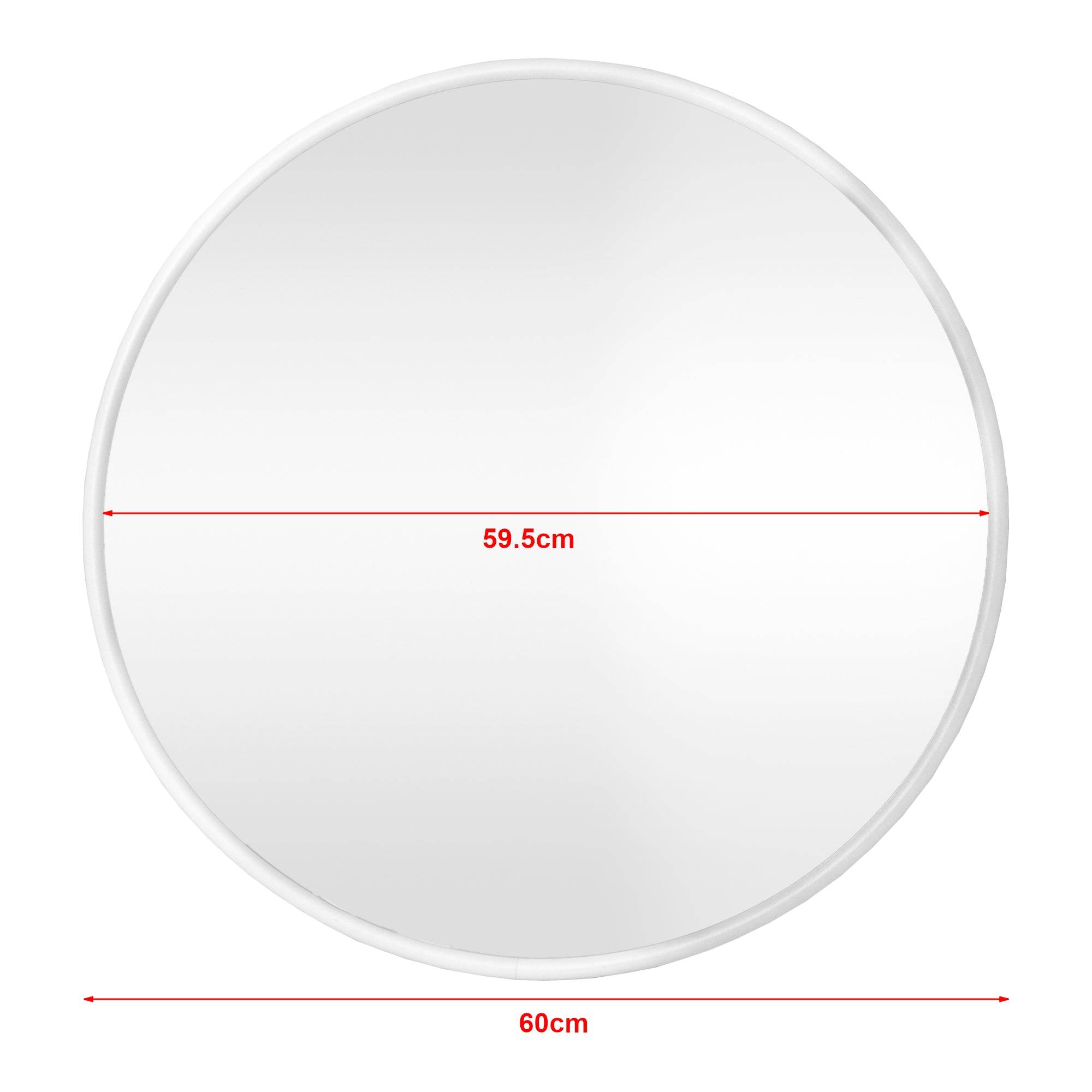 Helloshop26 - Miroir mural rond 60 cm blanc mat - Imagen 3