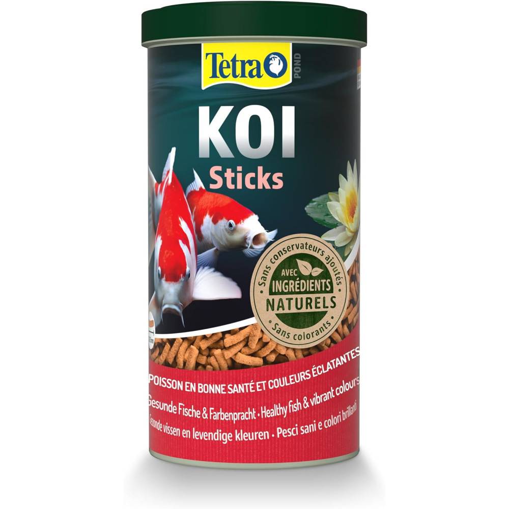 Tetra - Aliment complet flottant Koï stick  1 litre , 140 g pour carpes koï de bassin
