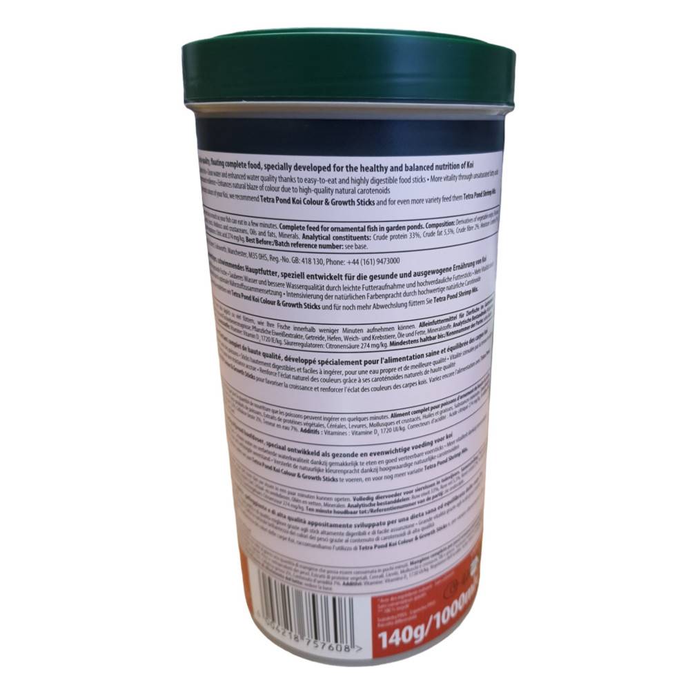 Tetra - Aliment complet flottant Koï stick  1 litre , 140 g pour carpes koï de bassin - Imagen 4